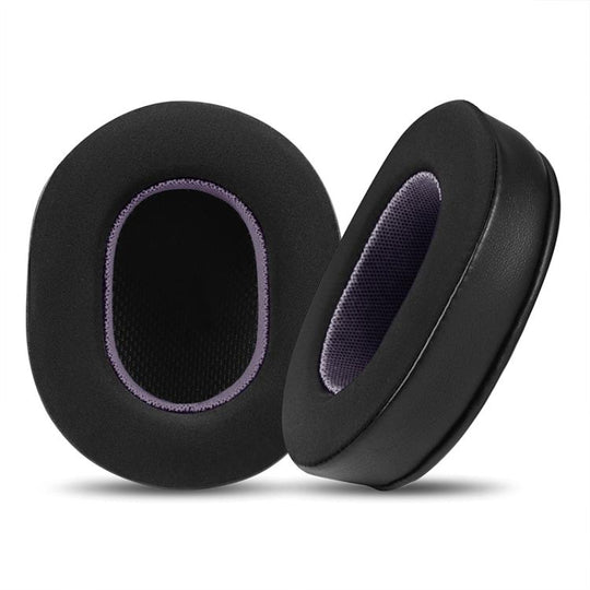 2pcs Ice Silk Cloth Replacement Earpads For Audio Technica ATH-MSR7 / M50X / M40(Black Purple)