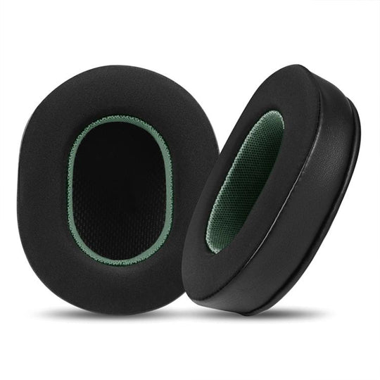 2pcs Ice Silk Cloth Replacement Earpads For Audio Technica ATH-MSR7 / M50X / M40(Black Green)