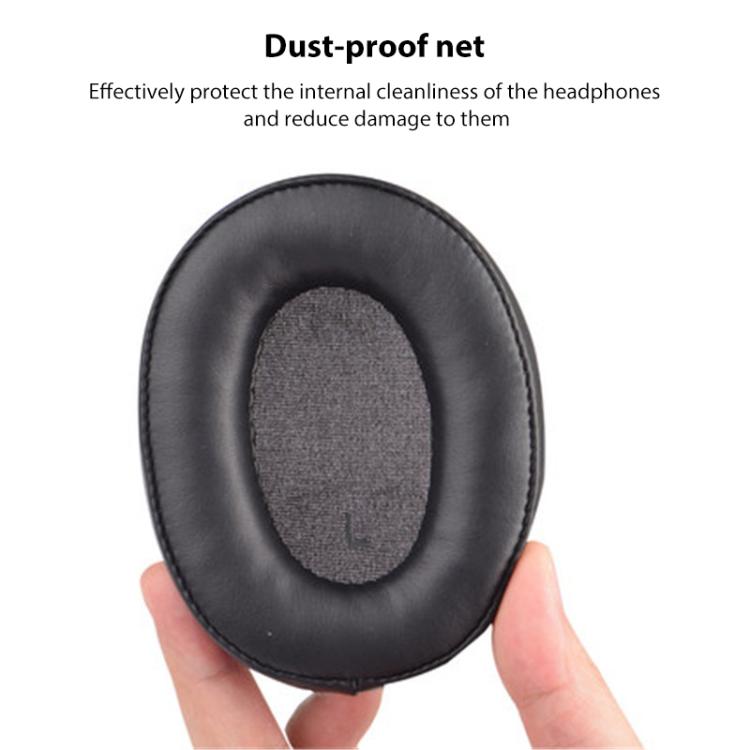 1 Pair Protein Leather Replacement Earpads For Audio Technica ATH-SR9 / DSR9BT / DSR7BT(Titanium Color) - Earmuff & Pad by buy2fix | Online Shopping UK | buy2fix