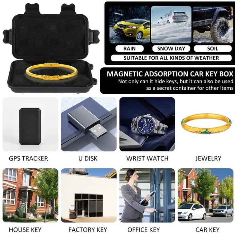 Outdoor Car Magnetic Car Key Storage Box Storage Tool Case(Black) - Stowing Tidying by buy2fix | Online Shopping UK | buy2fix