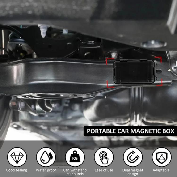 Outdoor Car Magnetic Car Key Storage Box Storage Tool Case(Black) - Stowing Tidying by buy2fix | Online Shopping UK | buy2fix