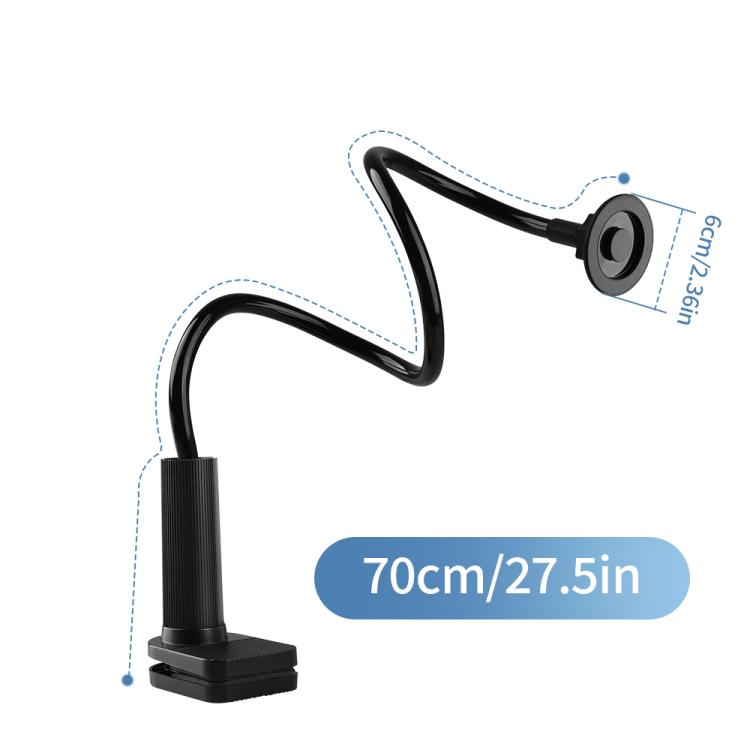 Spiral Lazy Magnetic Mobile Phone Holder, Length:70cm(Black) - Lazy Bracket by buy2fix | Online Shopping UK | buy2fix