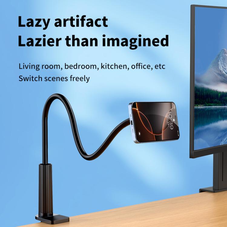 Spiral Lazy Magnetic Mobile Phone Holder, Length:70cm(Black) - Lazy Bracket by buy2fix | Online Shopping UK | buy2fix