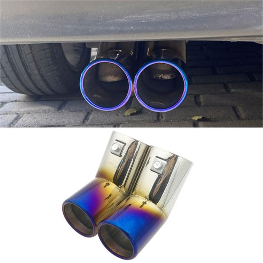 For Bora 2002-2008 Car Modified Stainless Steel Exhaust Pipe Tail Throat(Baked Blue) - Exhaust Pipes by buy2fix | Online Shopping UK | buy2fix