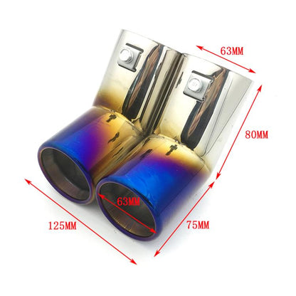 For Bora 2002-2008 Car Modified Stainless Steel Exhaust Pipe Tail Throat(Baked Blue) - Exhaust Pipes by buy2fix | Online Shopping UK | buy2fix