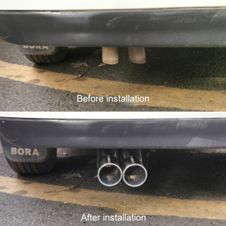 For Bora 2002-2008 Car Modified Stainless Steel Exhaust Pipe Tail Throat(Silver) - Exhaust Pipes by buy2fix | Online Shopping UK | buy2fix