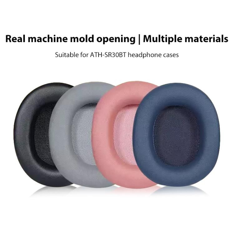 2pcs Sponge Earmuffs Replacement Earpads For Audio-Technica ATH-SR30BT, Style:Black Ice Silk Cloth - Earmuff & Pad by buy2fix | Online Shopping UK | buy2fix