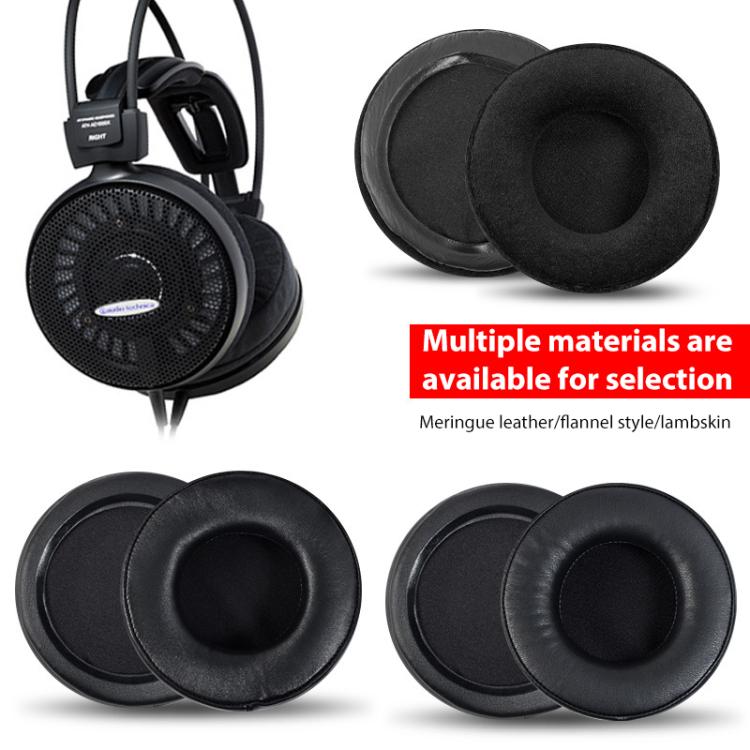 2pcs Sponge Earmuffs Replacement Earpads For ATH-A900X, Style:Black Lambskin+Microfiber - Earmuff & Pad by buy2fix | Online Shopping UK | buy2fix