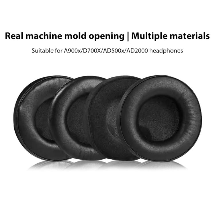 2pcs Sponge Earmuffs Replacement Earpads For ATH-A900X, Style:Black Punched Lambskin - Earmuff & Pad by buy2fix | Online Shopping UK | buy2fix