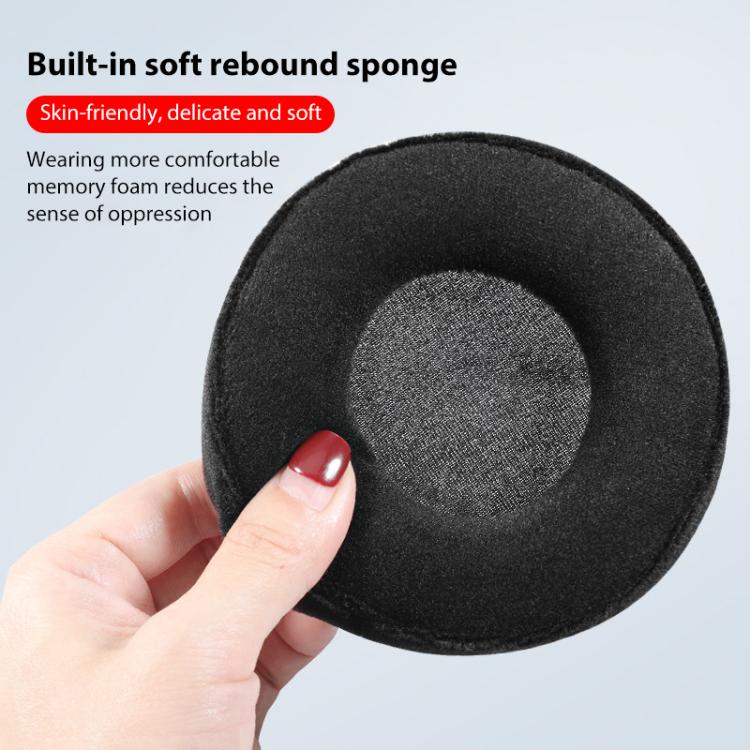 2pcs Sponge Earmuffs Replacement Earpads For ATH-A900X, Style:Black Protein Leather - Earmuff & Pad by buy2fix | Online Shopping UK | buy2fix