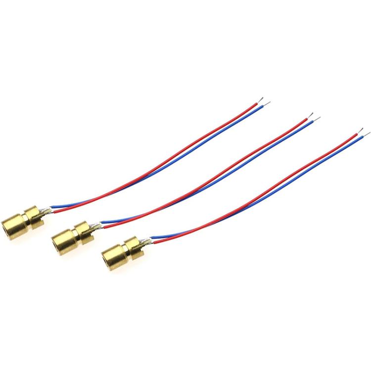 3V 10pcs/Pack Adjustable Diode Laser Head Red Dot Laser Module - DIY Cables by buy2fix | Online Shopping UK | buy2fix