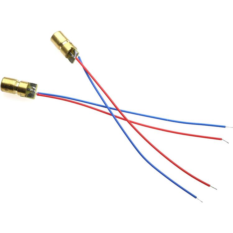 3V 10pcs/Pack Adjustable Diode Laser Head Red Dot Laser Module - DIY Cables by buy2fix | Online Shopping UK | buy2fix
