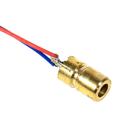 3V 10pcs/Pack Adjustable Diode Laser Head Red Dot Laser Module - DIY Cables by buy2fix | Online Shopping UK | buy2fix