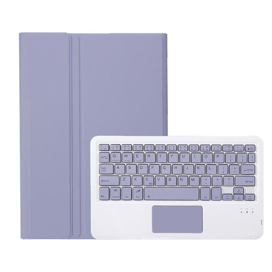 For Xiaomi Redmi Pad 2 2025 A0N15-A Ultra-thin Detachable Bluetooth Keyboard Leather Tablet Case with Touchpad(Lavender White)