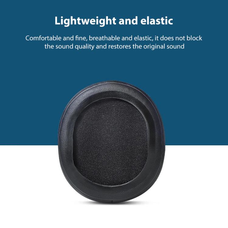 2pcs Sponge Earmuffs Replacement Earpads For Audio Technica ATH-M60X, Model:Black Protein Leather - Earmuff & Pad by buy2fix | Online Shopping UK | buy2fix