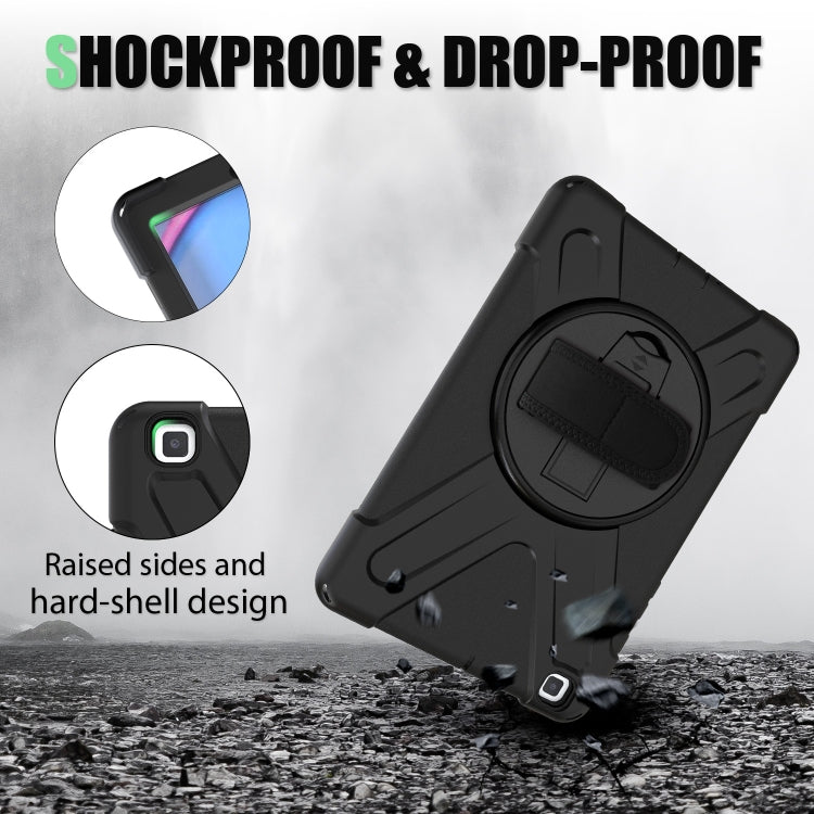 For Samsung Tab A 8.0(2019) T290 / T295 Shockproof Colorful Silicone + PC Protective Case with Holder & Hand Grip Strap(Black) - Other Galaxy Tab PC by buy2fix | Online Shopping UK | buy2fix