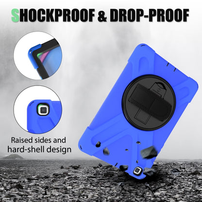 For Samsung Tab A 8.0(2019) T290 / T295 Shockproof Colorful Silicone + PC Protective Case with Holder & Hand Grip Strap(Blue) - Other Galaxy Tab PC by buy2fix | Online Shopping UK | buy2fix