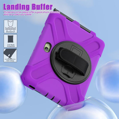 For Samsung Galaxy Tab Active Pro 10.1 inch 2019 / Tab Active4 Pro 2022 / Active 5 Pro 2025 Shockproof Colorful Silicone + PC Protective Case with Holder & Hand Grip Strap(Purple) - Other Galaxy Tab PC by buy2fix | Online Shopping UK | buy2fix