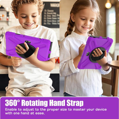 For Samsung Galaxy Tab Active Pro 10.1 inch 2019 / Tab Active4 Pro 2022 / Active 5 Pro 2025 Shockproof Colorful Silicone + PC Protective Case with Holder & Hand Grip Strap(Purple) - Other Galaxy Tab PC by buy2fix | Online Shopping UK | buy2fix