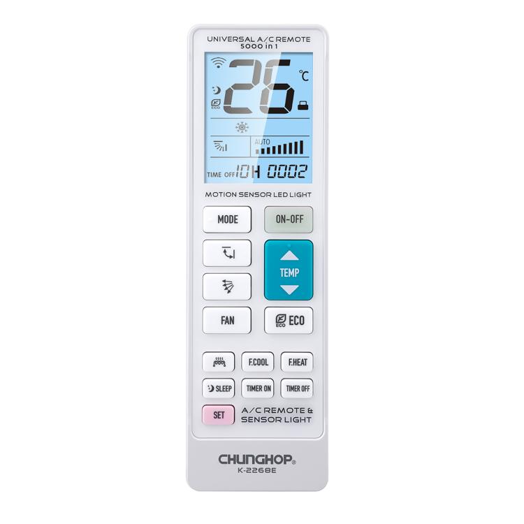 CHUNGHOP K-2268E Universal Air Conditioner Remote Control with LED Sensor Light - Air-Conditioner by CHUNGHOP | Online Shopping UK | buy2fix