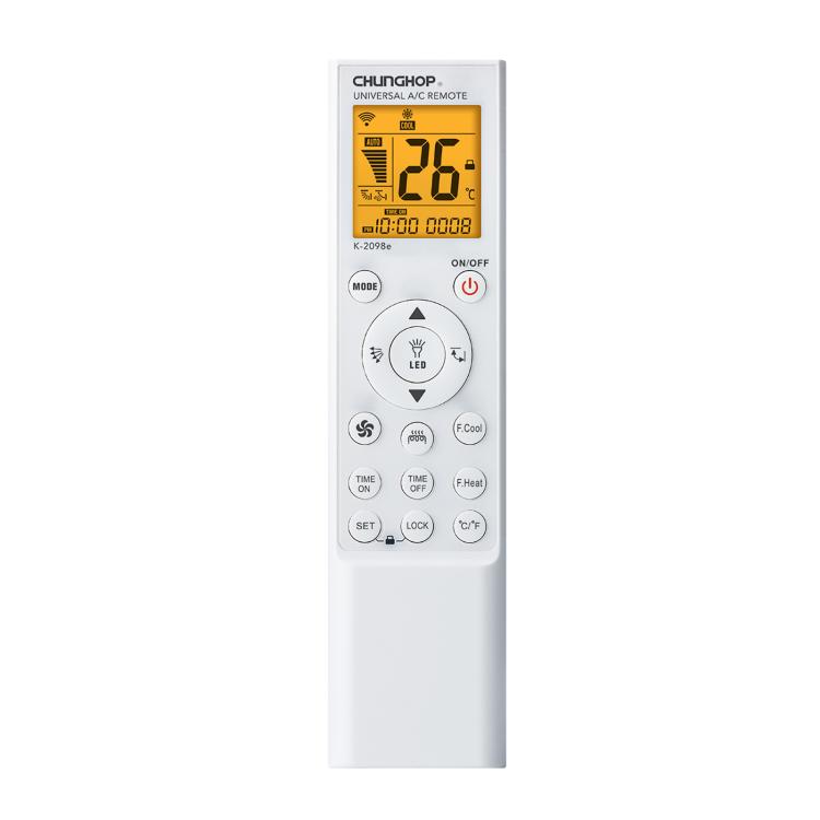 CHUNGHOP K-2098E Universal Air Conditioner Remote Control with Flashlight and LCD Backlight - Air-Conditioner by CHUNGHOP | Online Shopping UK | buy2fix