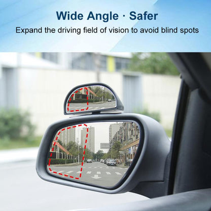 Car 360-degree Rotating Rear-view Blind Spot Wide-angle Auxiliary Mirror(Black) - Convex Mirror & Accessories by buy2fix | Online Shopping UK | buy2fix