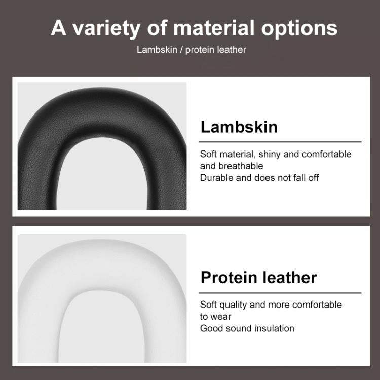 2pcs Sponge Earmuffs Replacement Earpads For B&W Px7 S2 / Px8, Model:Red Lambskin - Earmuff & Pad by buy2fix | Online Shopping UK | buy2fix