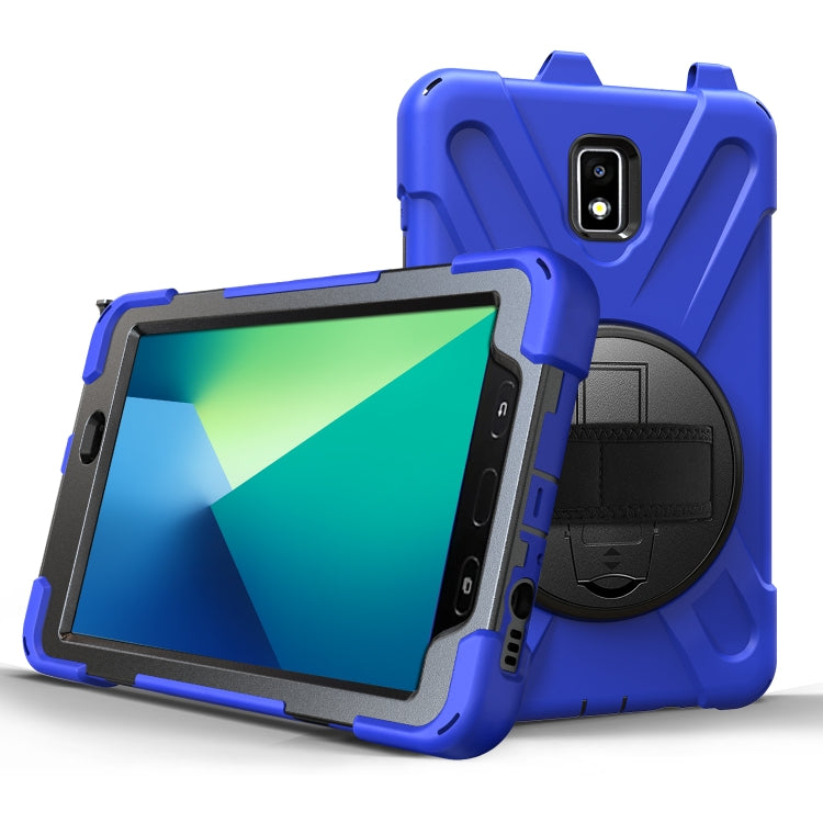 For Samsung Galaxy Tab Active 2 8.0 T390/T395/T397 Shockproof Colorful Silicone + PC Protective Case with Holder & Hand Grip Strap & Pen Slot(Blue) - Other Galaxy Tab PC by buy2fix | Online Shopping UK | buy2fix