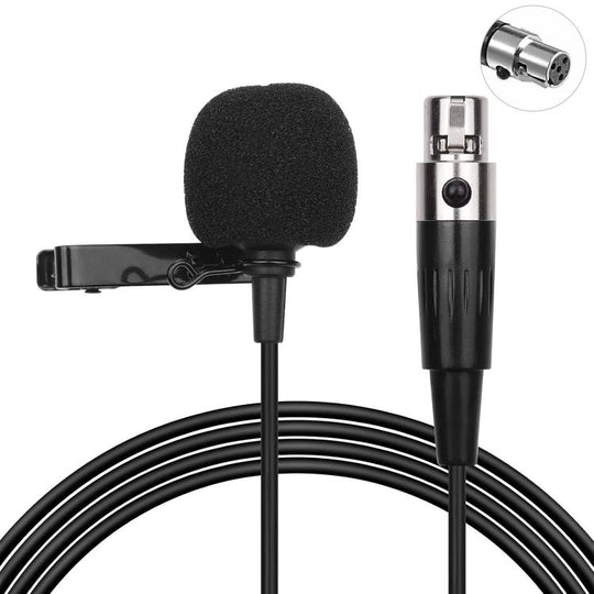 4 Pin XLR Head Metal Lavalier Microphone, Cable Length: 1.5m