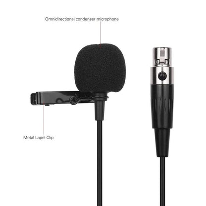 4 Pin XLR Head Metal Lavalier Microphone, Cable Length: 1.5m - Microphone by buy2fix | Online Shopping UK | buy2fix