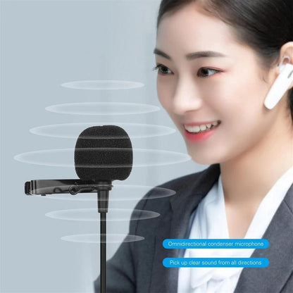 3 Pin XLR Head Metal Lavalier Microphone, Cable Length: 1.5m - Microphone by buy2fix | Online Shopping UK | buy2fix