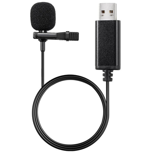 USB Interface Lavalier Microphone for Laptop Live Conference Recording, Length:2m - Microphone by buy2fix | Online Shopping UK | buy2fix