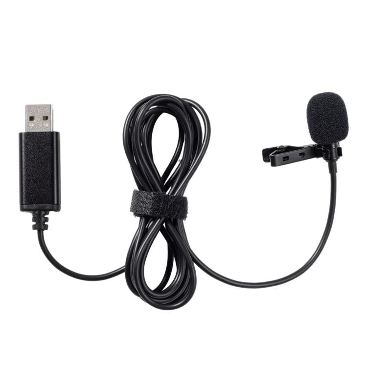 USB Interface Lavalier Microphone for Laptop Live Conference Recording, Length:2m - Microphone by buy2fix | Online Shopping UK | buy2fix