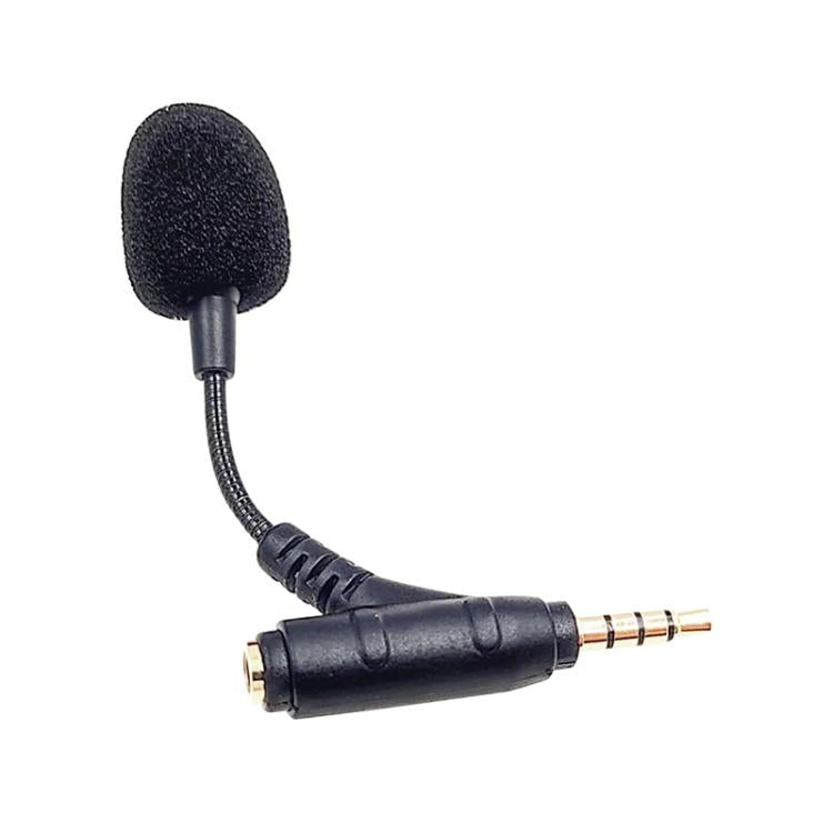 3.5mm Elbow Dual Ports Microphone for Mobile Live Broadcast, Length:80mm - Microphone by buy2fix | Online Shopping UK | buy2fix