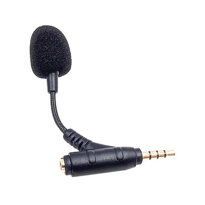 3.5mm Elbow Dual Ports Microphone for Mobile Live Broadcast, Length:80mm - Microphone by buy2fix | Online Shopping UK | buy2fix