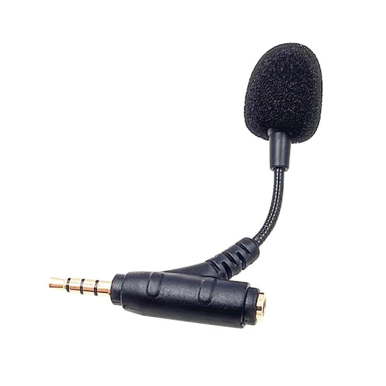 3.5mm Elbow Dual Ports Microphone for Mobile Live Broadcast, Length:80mm - Microphone by buy2fix | Online Shopping UK | buy2fix