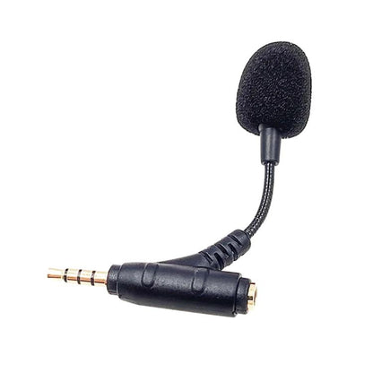 3.5mm Elbow Dual Ports Microphone for Mobile Live Broadcast, Length:80mm - Microphone by buy2fix | Online Shopping UK | buy2fix