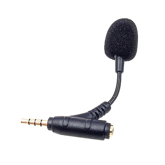 3.5mm Elbow Dual Ports Microphone for Mobile Live Broadcast, Length:80mm - Microphone by buy2fix | Online Shopping UK | buy2fix