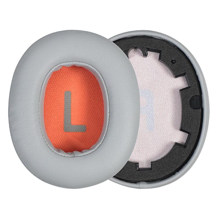 1 Pair Protein Leather Earphone Replacement Earpads For JBL JR 460NC(Light Grey) - Earmuff & Pad by buy2fix | Online Shopping UK | buy2fix