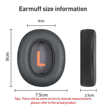 1 Pair Protein Leather Earphone Replacement Earpads For JBL JR 460NC(Light Grey) - Earmuff & Pad by buy2fix | Online Shopping UK | buy2fix