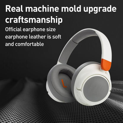 1 Pair Protein Leather Earphone Replacement Earpads For JBL JR 460NC(Light Grey) - Earmuff & Pad by buy2fix | Online Shopping UK | buy2fix