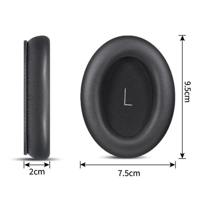 1 Pair Protein Leather Earphone Replacement Earpads For JBL Tour One M2(Black) - Earmuff & Pad by buy2fix | Online Shopping UK | buy2fix