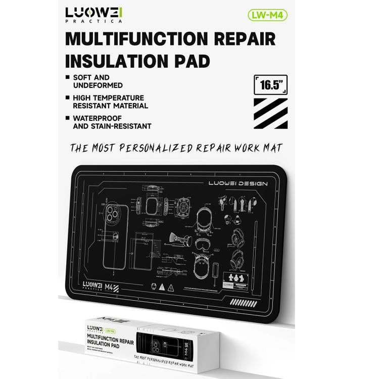 Luowei LW-M4 15.6-inch High-Temperature Resistant Insulation Silicone Repair Pad - Working Mat by LUOWEI | Online Shopping UK | buy2fix