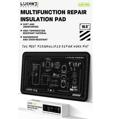 Luowei LW-M4 15.6-inch High-Temperature Resistant Insulation Silicone Repair Pad - Working Mat by LUOWEI | Online Shopping UK | buy2fix