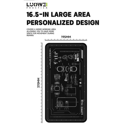 Luowei LW-M4 15.6-inch High-Temperature Resistant Insulation Silicone Repair Pad - Working Mat by LUOWEI | Online Shopping UK | buy2fix