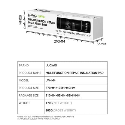 Luowei LW-M4 15.6-inch High-Temperature Resistant Insulation Silicone Repair Pad - Working Mat by LUOWEI | Online Shopping UK | buy2fix
