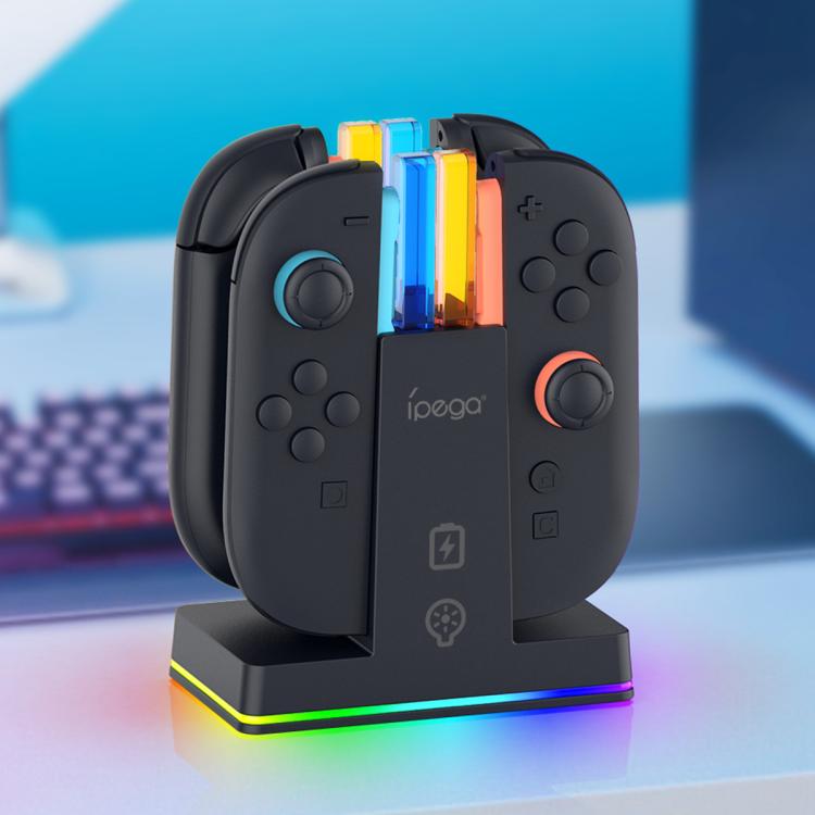 ipega Vertical Charging Station For Nintendo Switch 2 Joy-Pads(Black) - Charger & Power by ipega | Online Shopping UK | buy2fix