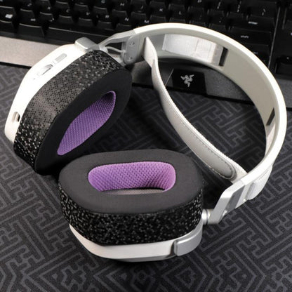 1 Pair Magic Ice Skin Replacement Earpads For Corsair HS80 Max / HS80 USB Wired / HS80 RGB(Black Purple) - Earmuff & Pad by buy2fix | Online Shopping UK | buy2fix