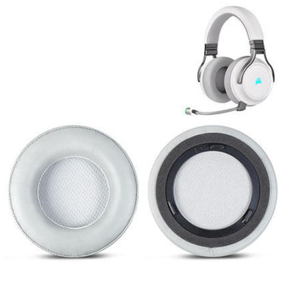 1 Pair Lambskin Replacement Earpads For Corsair Virtuoso RGB WIRELESS XT(White) - Earmuff & Pad by buy2fix | Online Shopping UK | buy2fix