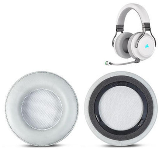 1 Pair Lambskin Replacement Earpads For Corsair Virtuoso RGB WIRELESS XT(White) - Earmuff & Pad by buy2fix | Online Shopping UK | buy2fix